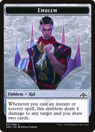 Emblem - Ral, Izzet Viceroy [Guilds of Ravnica Tokens] | Exor Games Dartmouth