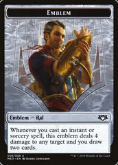 Emblem - Ral, Izzet Viceroy [Mythic Edition Tokens] | Exor Games Dartmouth