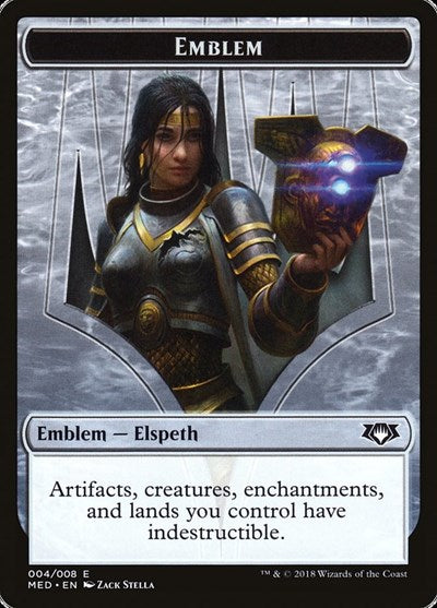 Emblem - Elspeth, Knight-Errant [Mythic Edition Tokens] | Exor Games Dartmouth