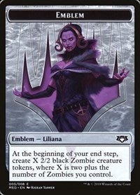 Emblem - Liliana, the Last Hope [Mythic Edition Tokens] | Exor Games Dartmouth