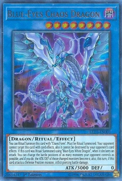 Blue-Eyes Chaos Dragon [LED3-EN001] Ultra Rare | Exor Games Dartmouth