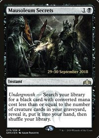 Mausoleum Secrets [Guilds of Ravnica Promos] | Exor Games Dartmouth