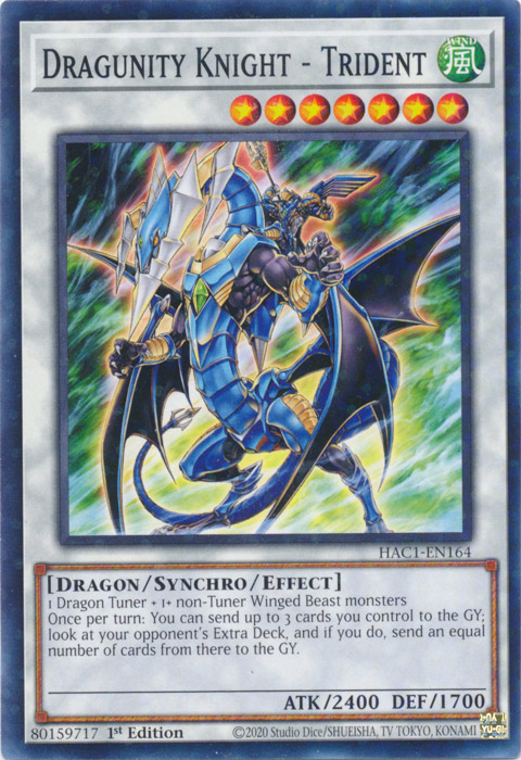 Dragunity Knight - Trident (Duel Terminal) [HAC1-EN164] Common | Exor Games Dartmouth