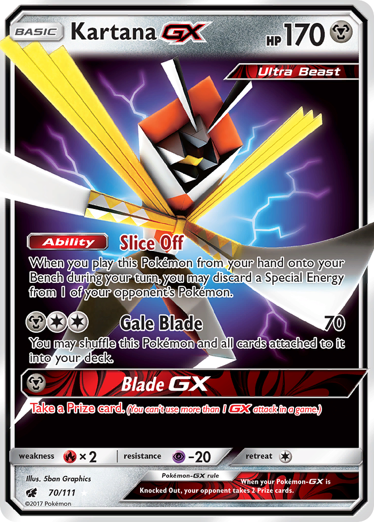 Kartana GX (70/111) [Sun & Moon: Crimson Invasion] | Exor Games Dartmouth