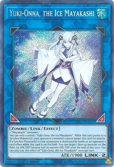 Yuki-Onna, the Ice Mayakashi [HISU-EN037] Secret Rare | Exor Games Dartmouth