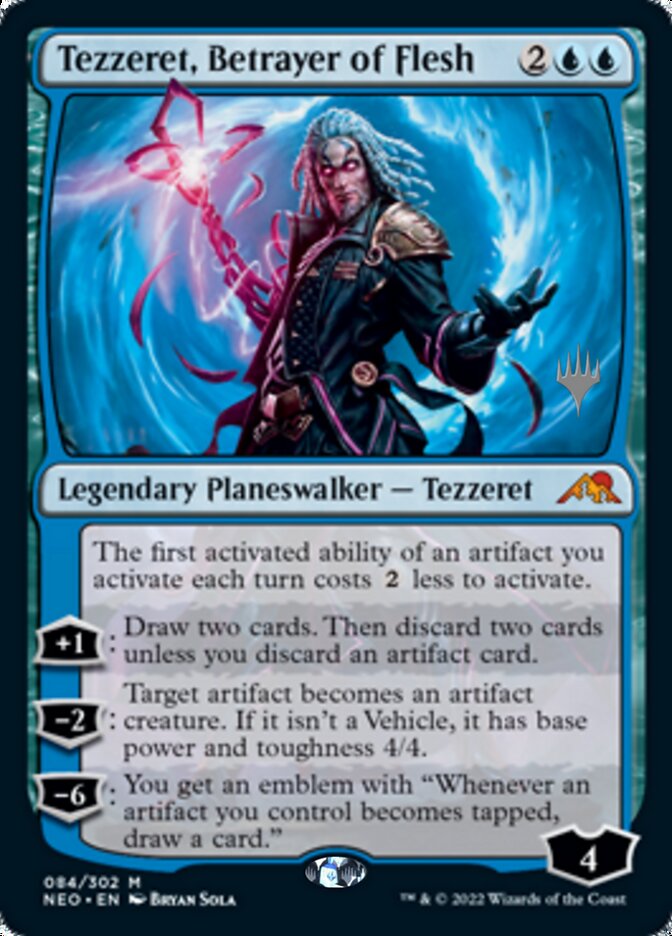 Tezzeret, Betrayer of Flesh (Promo Pack) [Kamigawa: Neon Dynasty Promos] | Exor Games Dartmouth