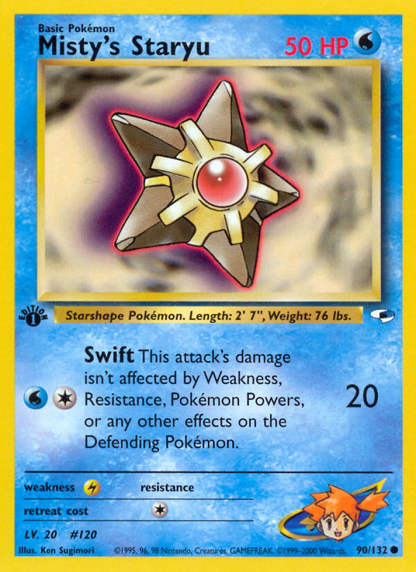 Misty's Staryu (90/132) [Gym Heroes 1st Edition] | Exor Games Dartmouth