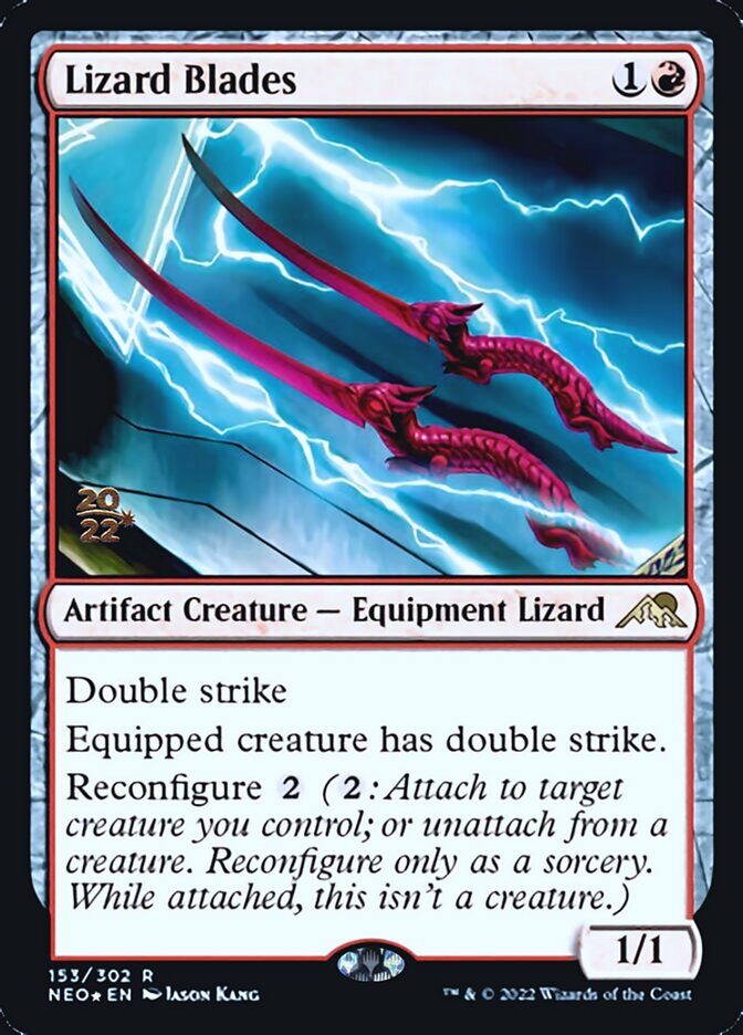 Lizard Blades [Kamigawa: Neon Dynasty Prerelease Promos] | Exor Games Dartmouth