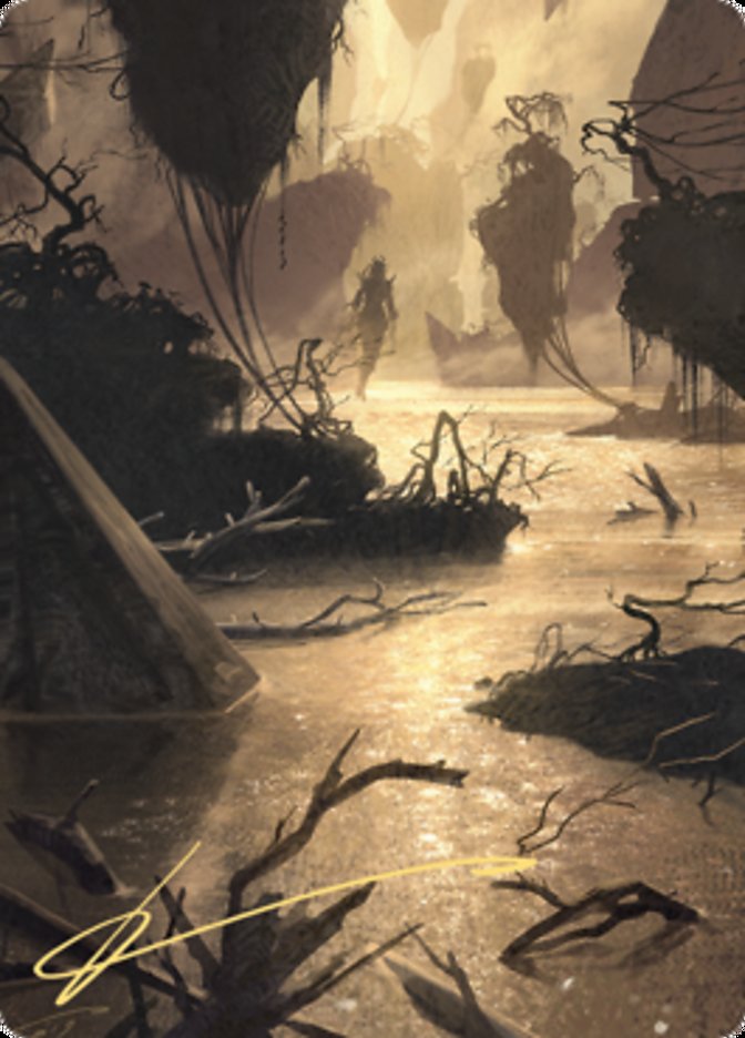 Murkwater Pathway Art Card (Gold-Stamped Signature) [Zendikar Rising Art Series] | Exor Games Dartmouth