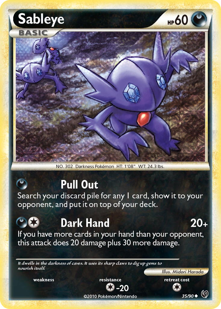 Sableye (35/90) [HeartGold & SoulSilver: Undaunted] | Exor Games Dartmouth