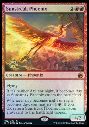 Sunstreak Phoenix [Innistrad: Midnight Hunt Prerelease Promos] | Exor Games Dartmouth
