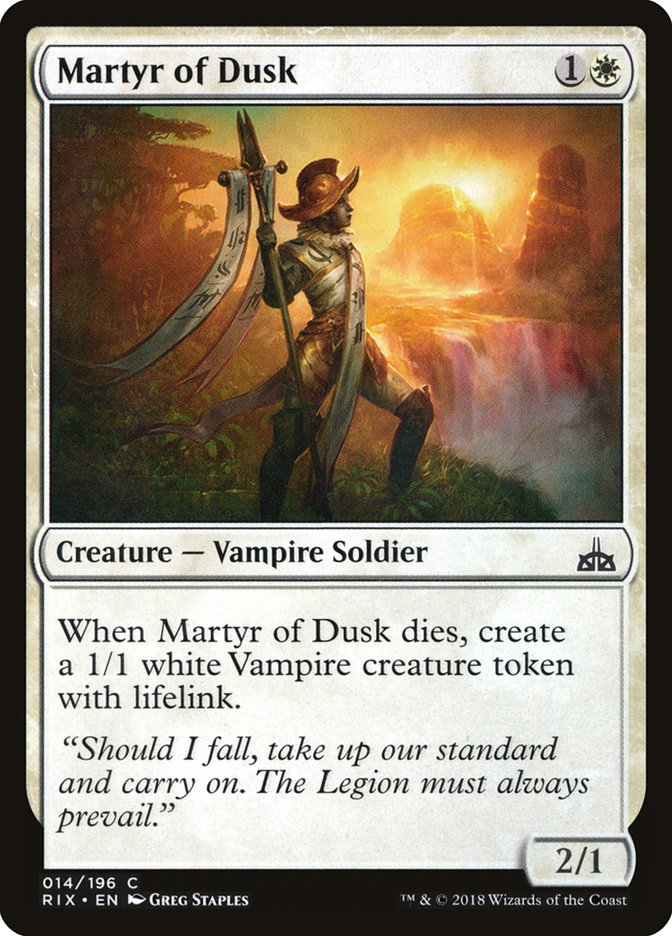 Martyr of Dusk [Rivals of Ixalan] | Exor Games Dartmouth