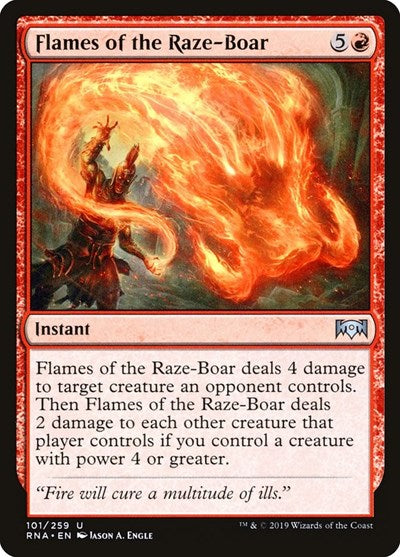 Flames of the Raze-Boar [Ravnica Allegiance] | Exor Games Dartmouth