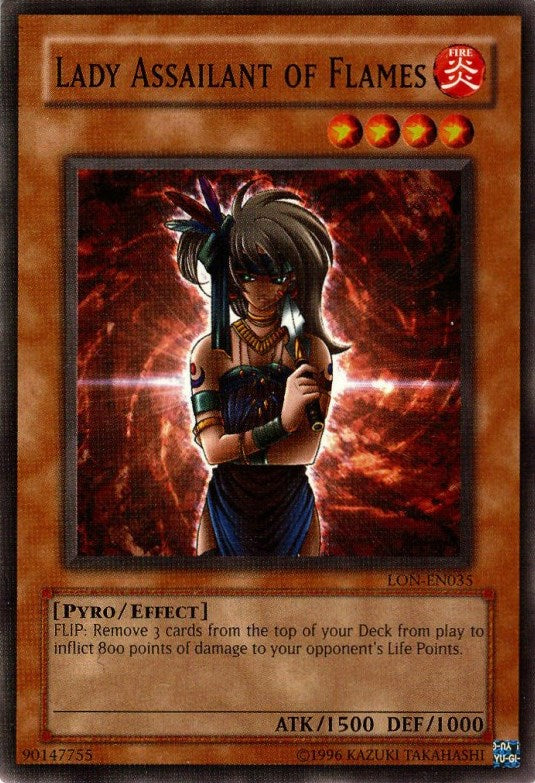 Lady Assailant of Flames [LON-EN035] Common | Exor Games Dartmouth