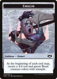 Emblem - Domri, Chaos Bringer [Mythic Edition Tokens] | Exor Games Dartmouth