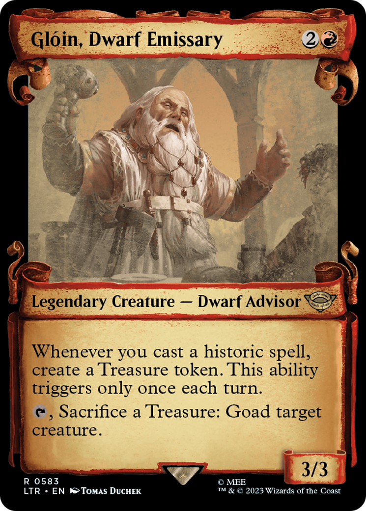 Gloin, Dwarf Emissary [The Lord of the Rings: Tales of Middle-Earth Showcase Scrolls] | Exor Games Dartmouth