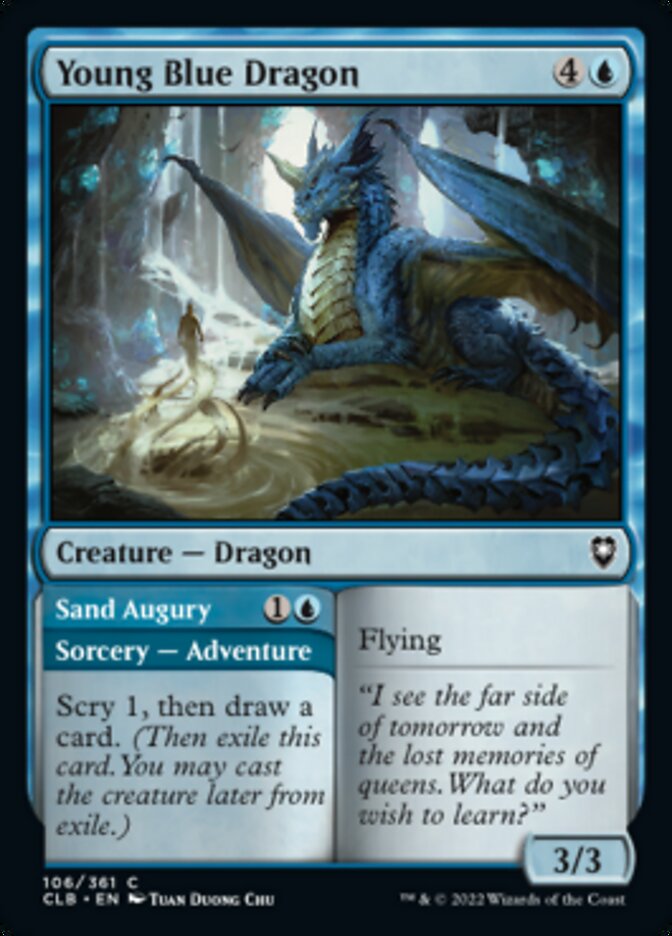 Young Blue Dragon // Sand Augury [Commander Legends: Battle for Baldur's Gate] | Exor Games Dartmouth