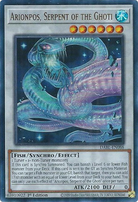 Arionpos, Serpent of the Ghoti [DABL-EN088] Ultra Rare | Exor Games Dartmouth