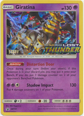 Giratina (SM151) (Staff Prerelease Promo) [Sun & Moon: Black Star Promos] | Exor Games Dartmouth