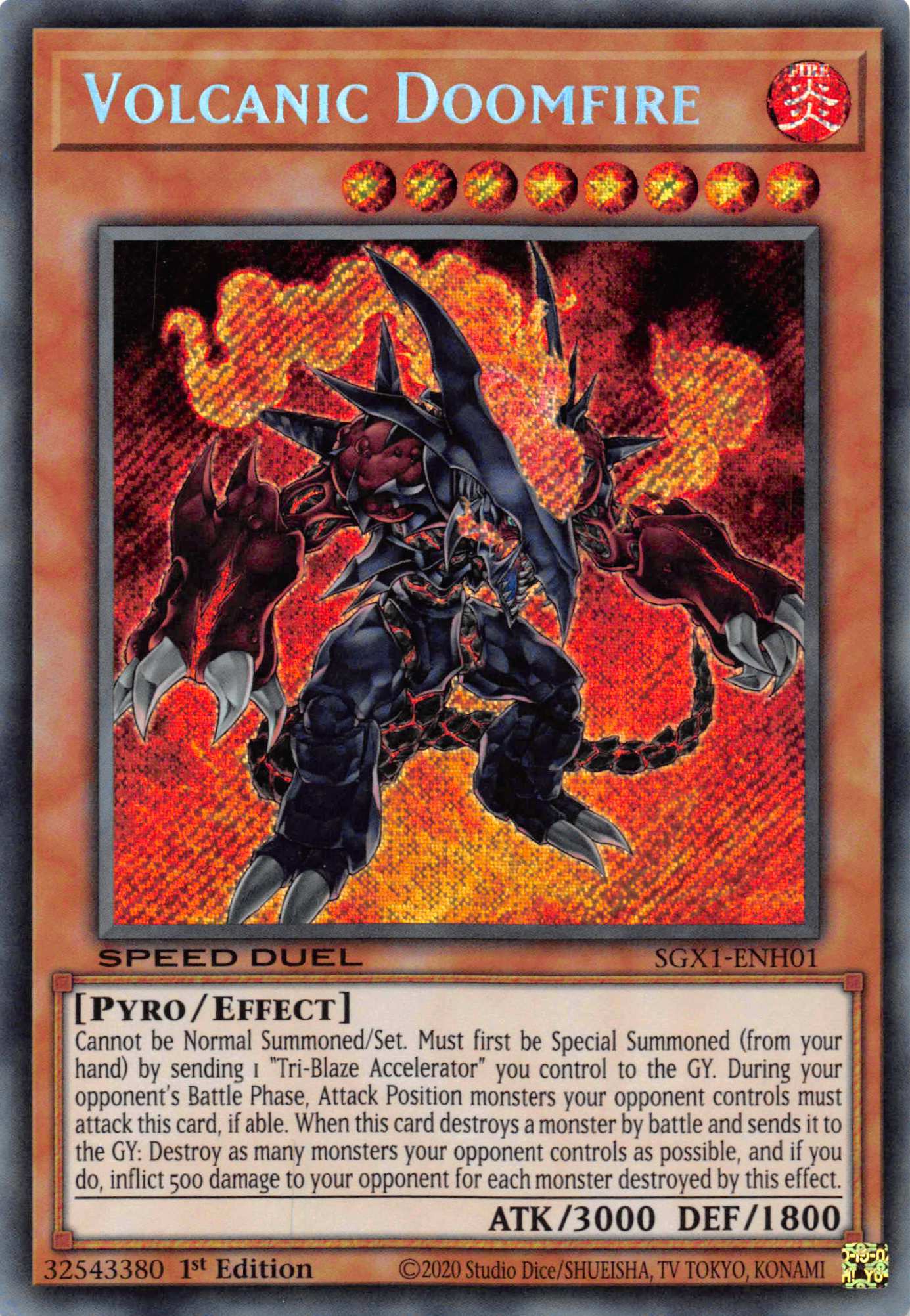 Volcanic Doomfire [SGX1-ENH01] Secret Rare | Exor Games Dartmouth