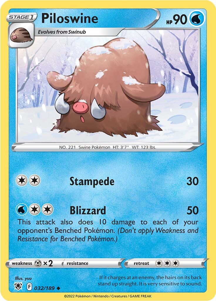 Piloswine (032/189) [Sword & Shield: Astral Radiance] | Exor Games Dartmouth