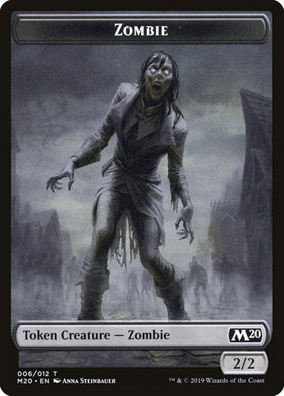 Zombie Token [Core Set 2020 Tokens] | Exor Games Dartmouth