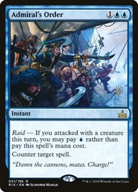 Admiral's Order [Rivals of Ixalan Promos] | Exor Games Dartmouth