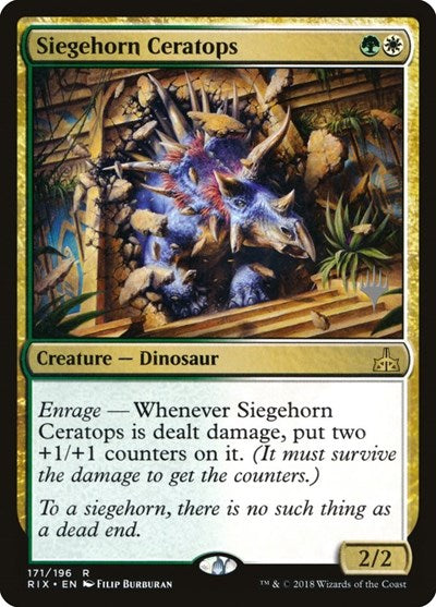 Siegehorn Ceratops [Rivals of Ixalan Promos] | Exor Games Dartmouth