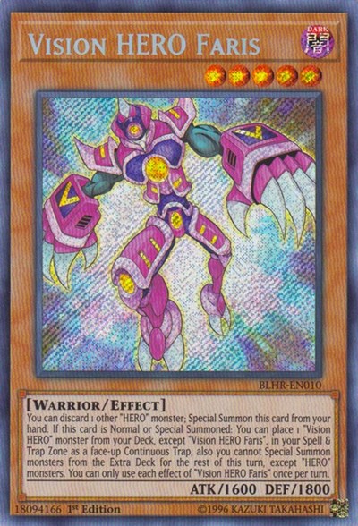 Vision HERO Faris [BLHR-EN010] Secret Rare | Exor Games Dartmouth