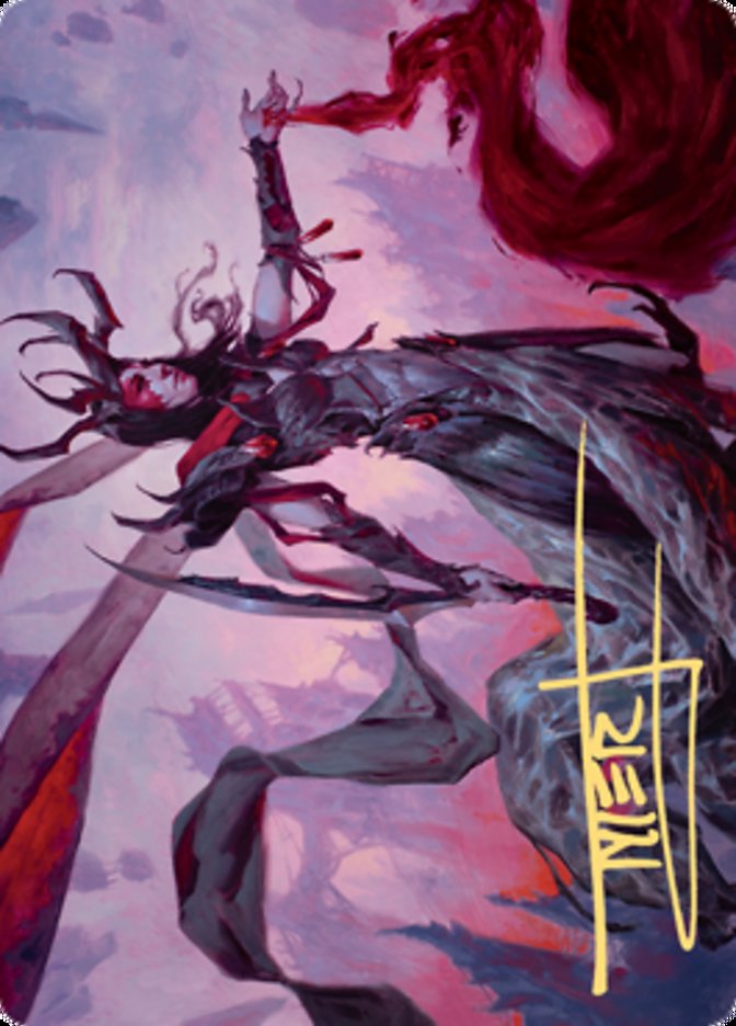 Drana, the Last Bloodchief Art Card (Gold-Stamped Signature) [Zendikar Rising Art Series] | Exor Games Dartmouth