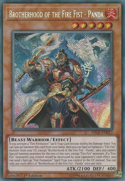 Brotherhood of the Fire Fist - Panda [FIGA-EN013] Secret Rare | Exor Games Dartmouth