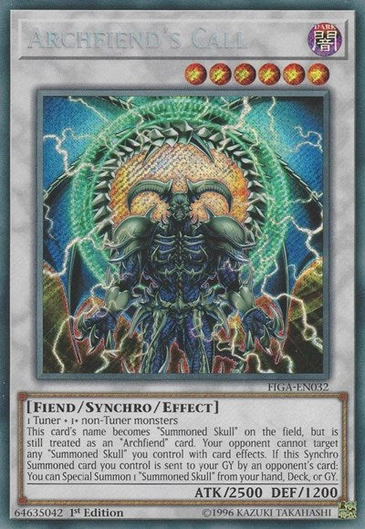 Archfiend's Call [FIGA-EN032] Secret Rare | Exor Games Dartmouth