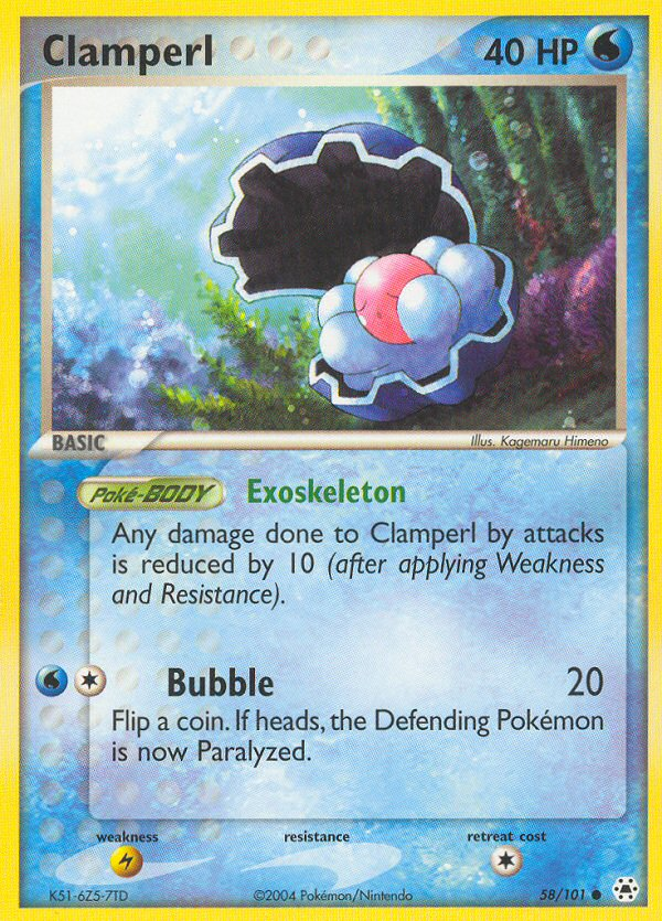 Clamperl (58/101) [EX: Hidden Legends] | Exor Games Dartmouth
