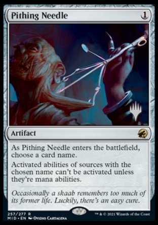 Pithing Needle (Promo Pack) [Innistrad: Midnight Hunt Promos] | Exor Games Dartmouth