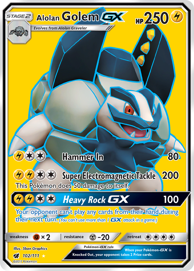 Alolan Golem GX (102/111) [Sun & Moon: Crimson Invasion] | Exor Games Dartmouth