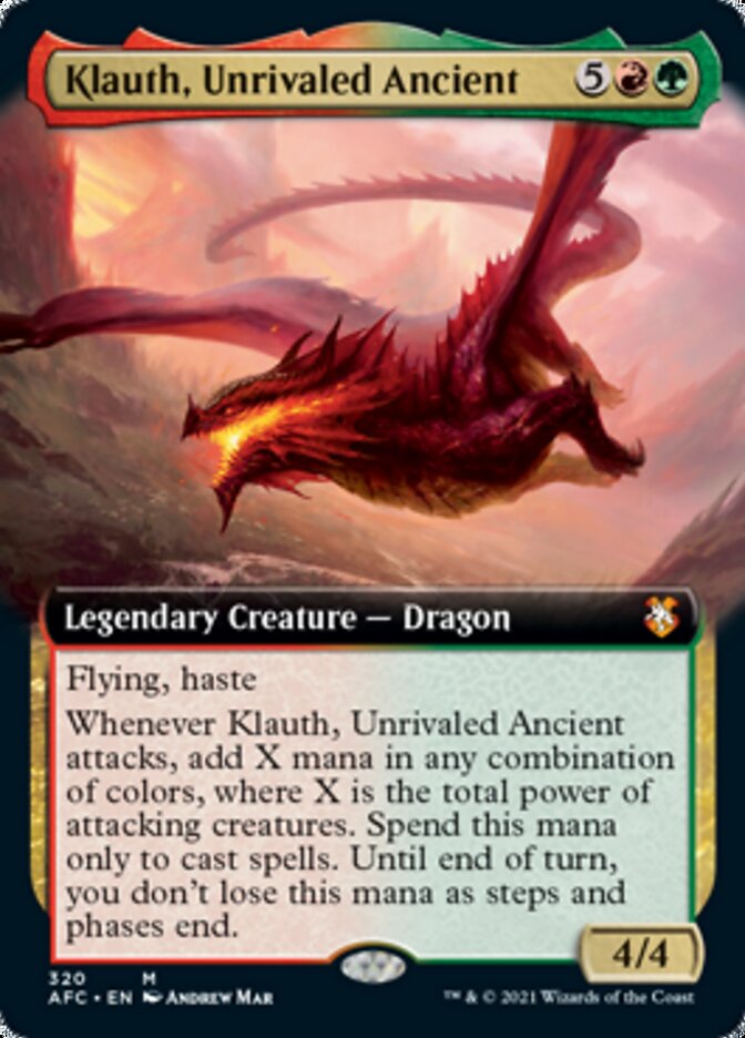 Klauth, Unrivaled Ancient (Extended) [Dungeons & Dragons: Adventures in the Forgotten Realms Commander] | Exor Games Dartmouth