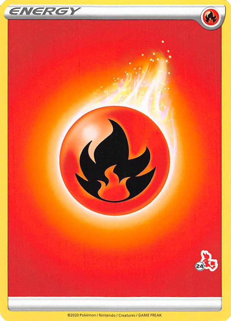 Fire Energy (Cinderace Stamp #24) [Battle Academy 2022] | Exor Games Dartmouth