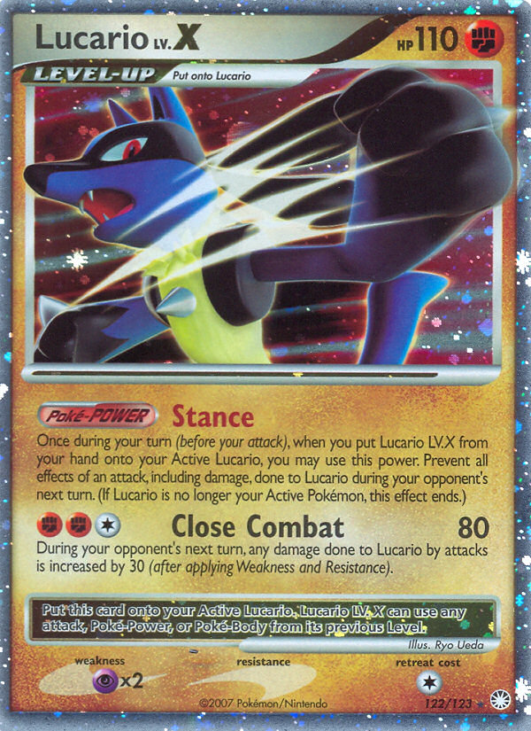 Lucario LV.X (122/123) [Diamond & Pearl: Mysterious Treasures] | Exor Games Dartmouth