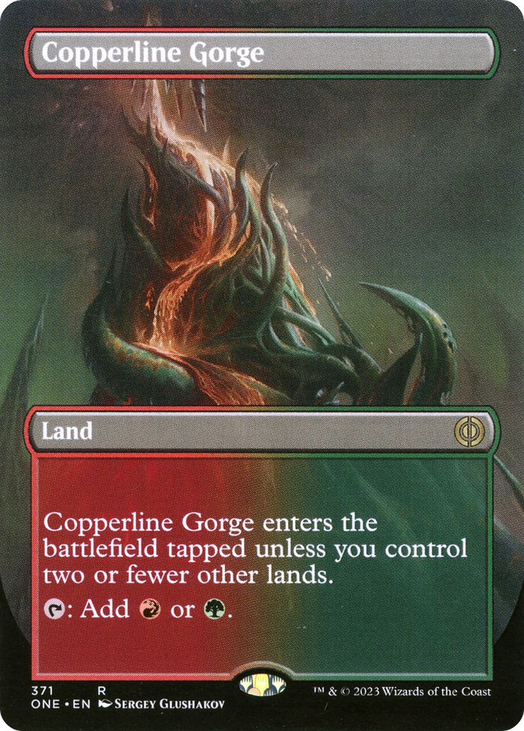 Copperline Gorge (Borderless Alternate Art) [Phyrexia: All Will Be One] | Exor Games Dartmouth