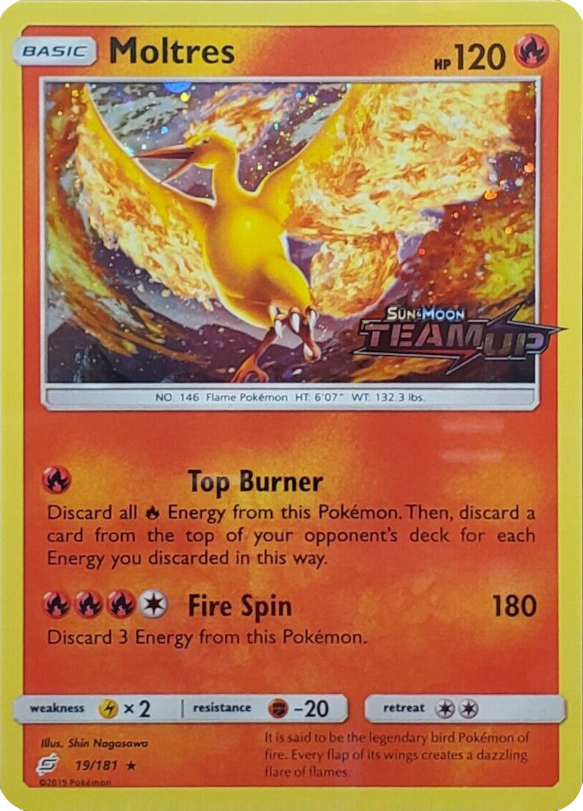 Moltres (19/181) (Stamped) [Sun & Moon: Team Up] | Exor Games Dartmouth