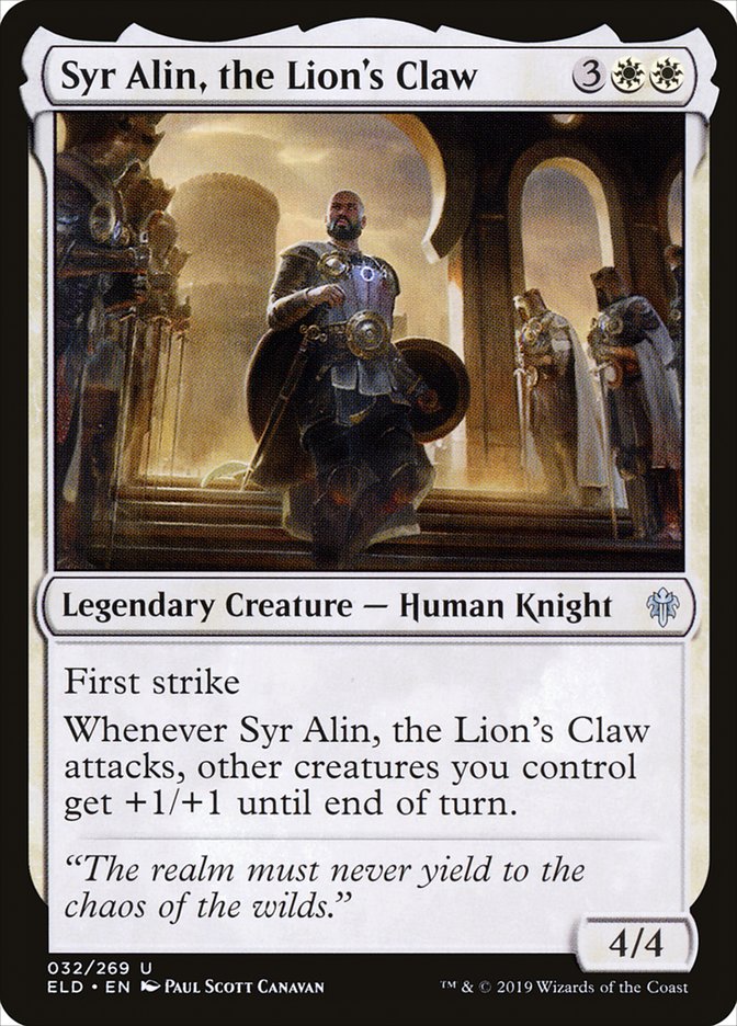 Syr Alin, the Lion's Claw [Throne of Eldraine] | Exor Games Dartmouth