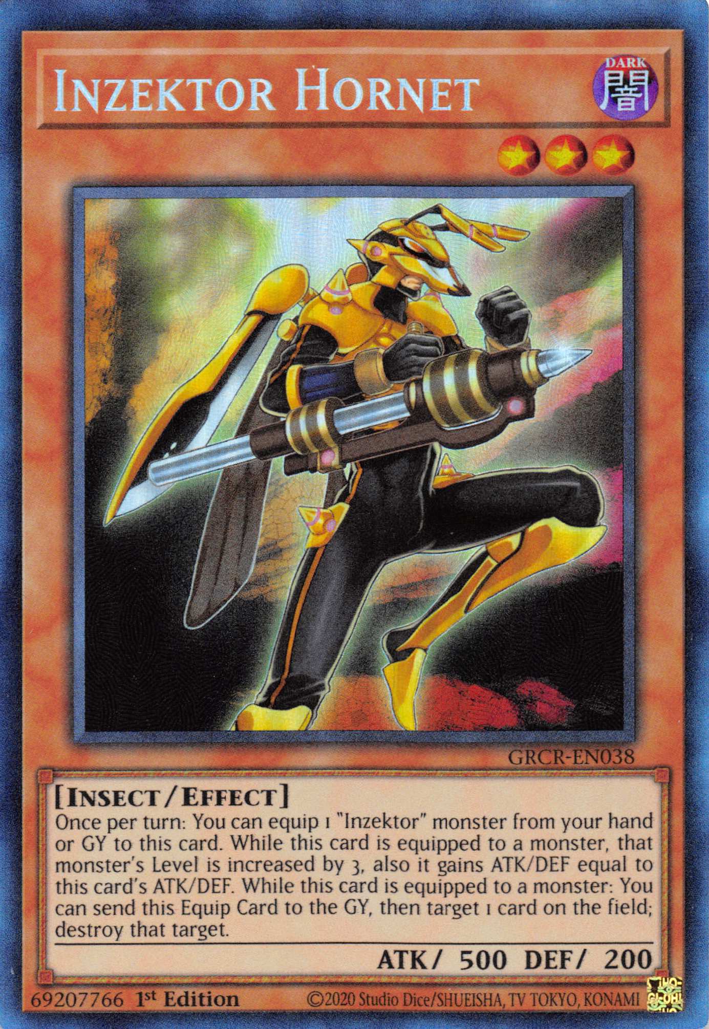 Inzektor Hornet [GRCR-EN038] Collector's Rare | Exor Games Dartmouth