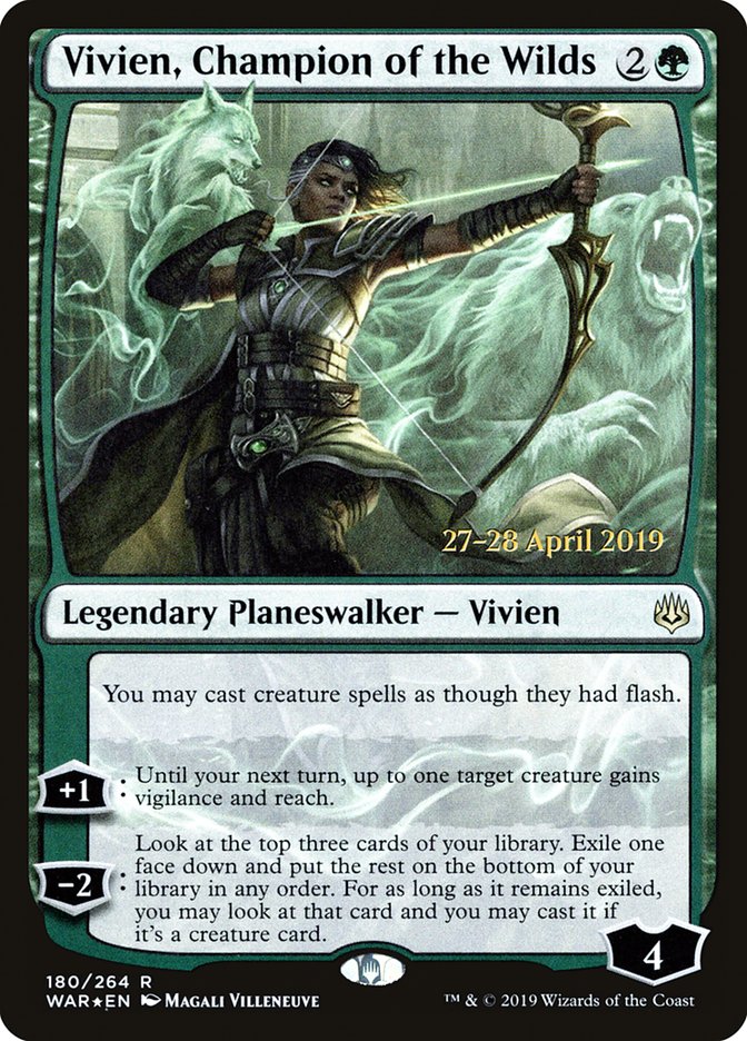 Vivien, Champion of the Wilds  [War of the Spark Prerelease Promos] | Exor Games Dartmouth