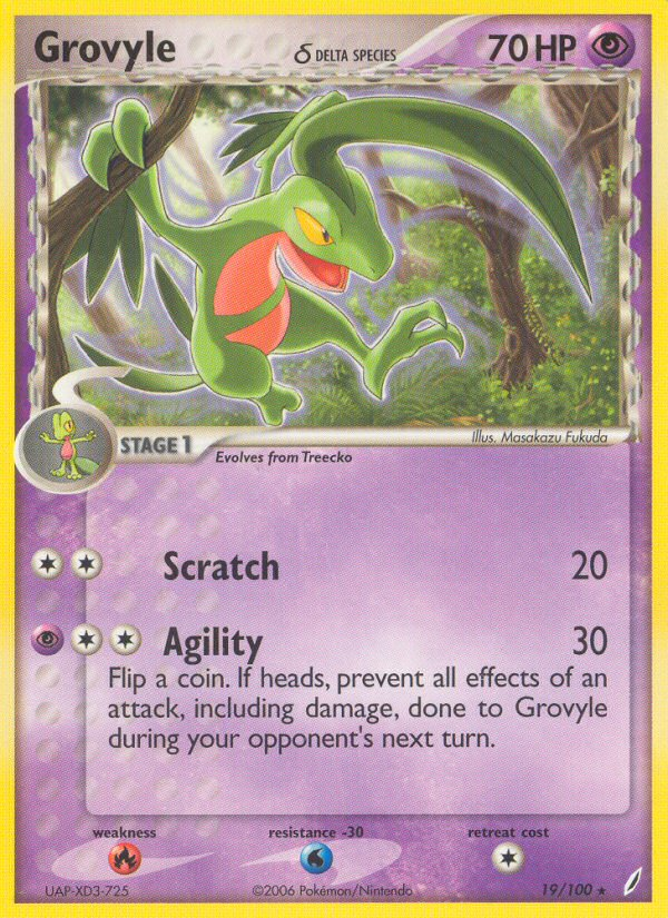 Grovyle(19/100) (Delta Species) [EX: Crystal Guardians] | Exor Games Dartmouth