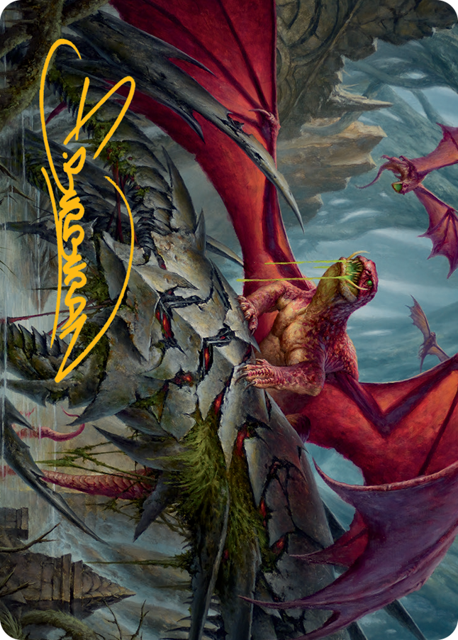 Hoarding Broodlord Art Card (Gold-Stamped Signature) [March of the Machine Art Series] | Exor Games Dartmouth