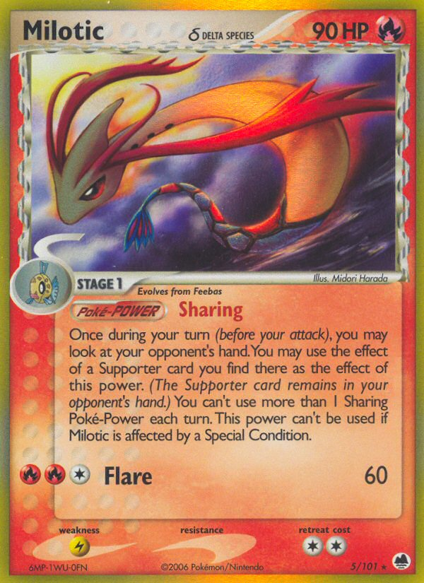 Milotic (5/101) (Delta Species) [EX: Dragon Frontiers] | Exor Games Dartmouth