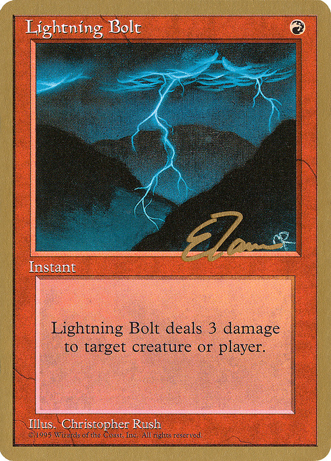 Lightning Bolt (Eric Tam) [Pro Tour Collector Set] | Exor Games Dartmouth