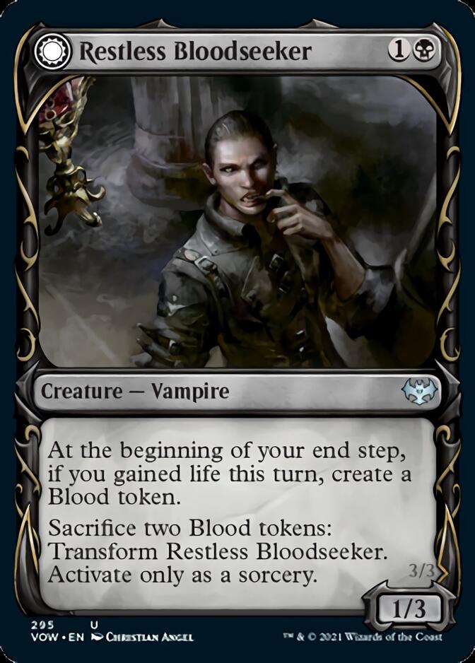 Restless Bloodseeker // Bloodsoaked Reveler (Showcase Fang Frame) [Innistrad: Crimson Vow] | Exor Games Dartmouth