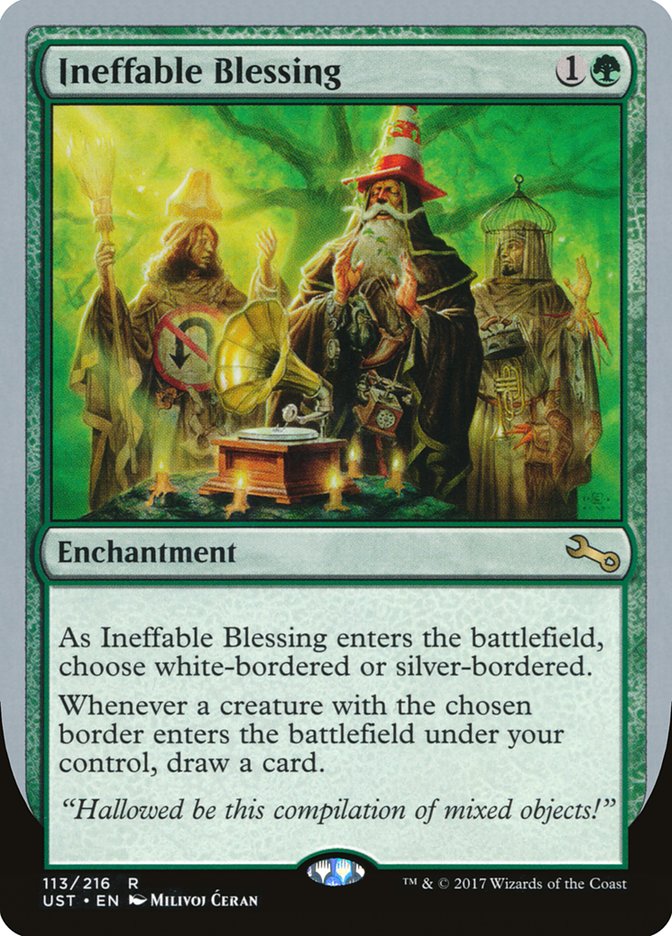 Ineffable Blessing ("choose white-bordered or silver-bordered") [Unstable] | Exor Games Dartmouth