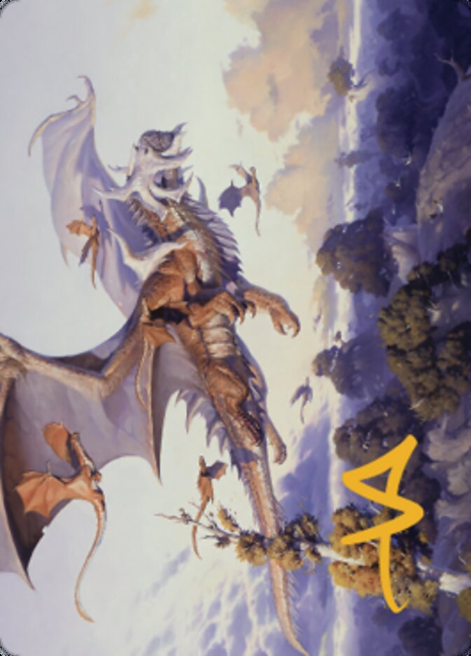 Rith, Liberated Primeval Art Card (Gold-Stamped Signature) [Dominaria United Art Series] | Exor Games Dartmouth